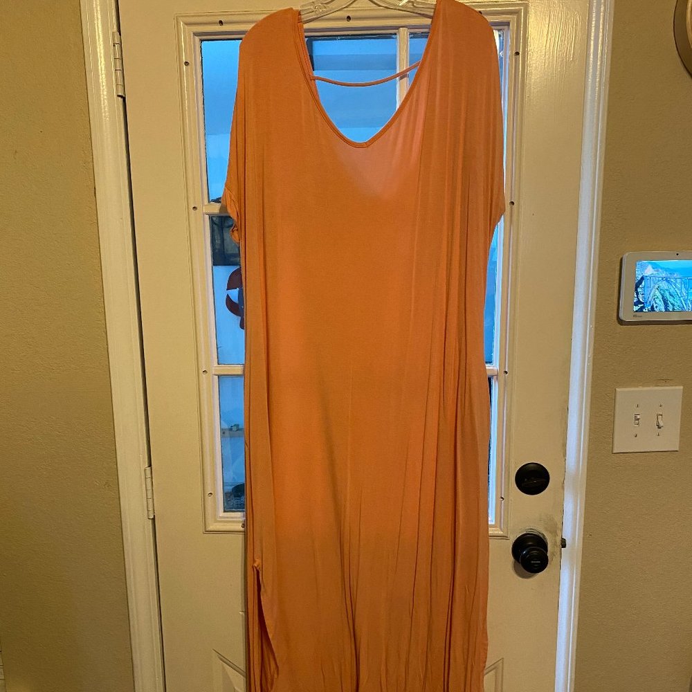 Peach maxi dress
